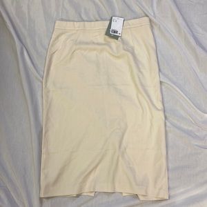 Cream pencil skirt
